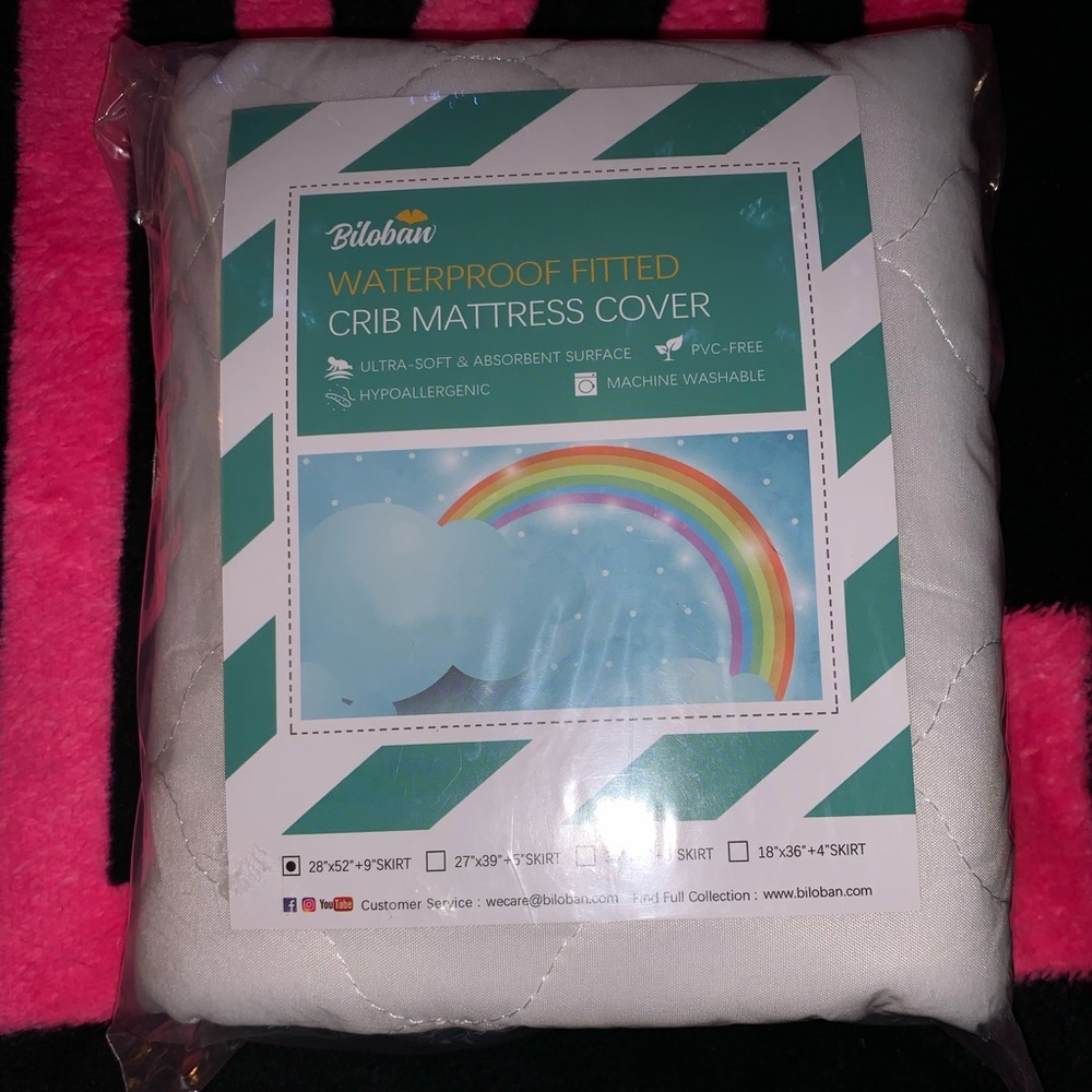 🛍3/$25🛍Biloban Waterproof Fitted Crib Mattress Cover